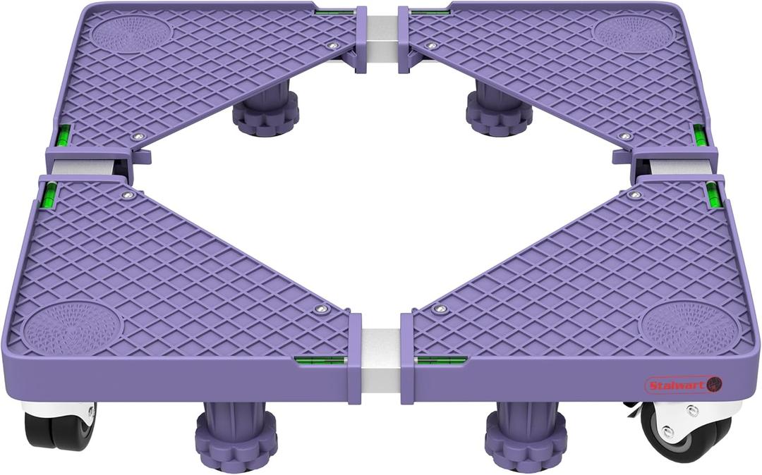 Multi Purpose Dolly With 4 feet, Locking Swivel Wheels, Levels and Adjustable Base for Moving Washer, Dryer, Appliances- 1100 Lbs Capacity By Stalwart