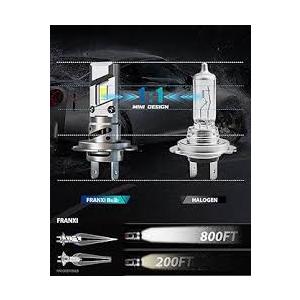 FRANXI H1 Bulbs, Super Bright Fog Light Bulbs, 6000k Cool White, 1:1 Mini Size Design, Plug and Play, Pack of 2