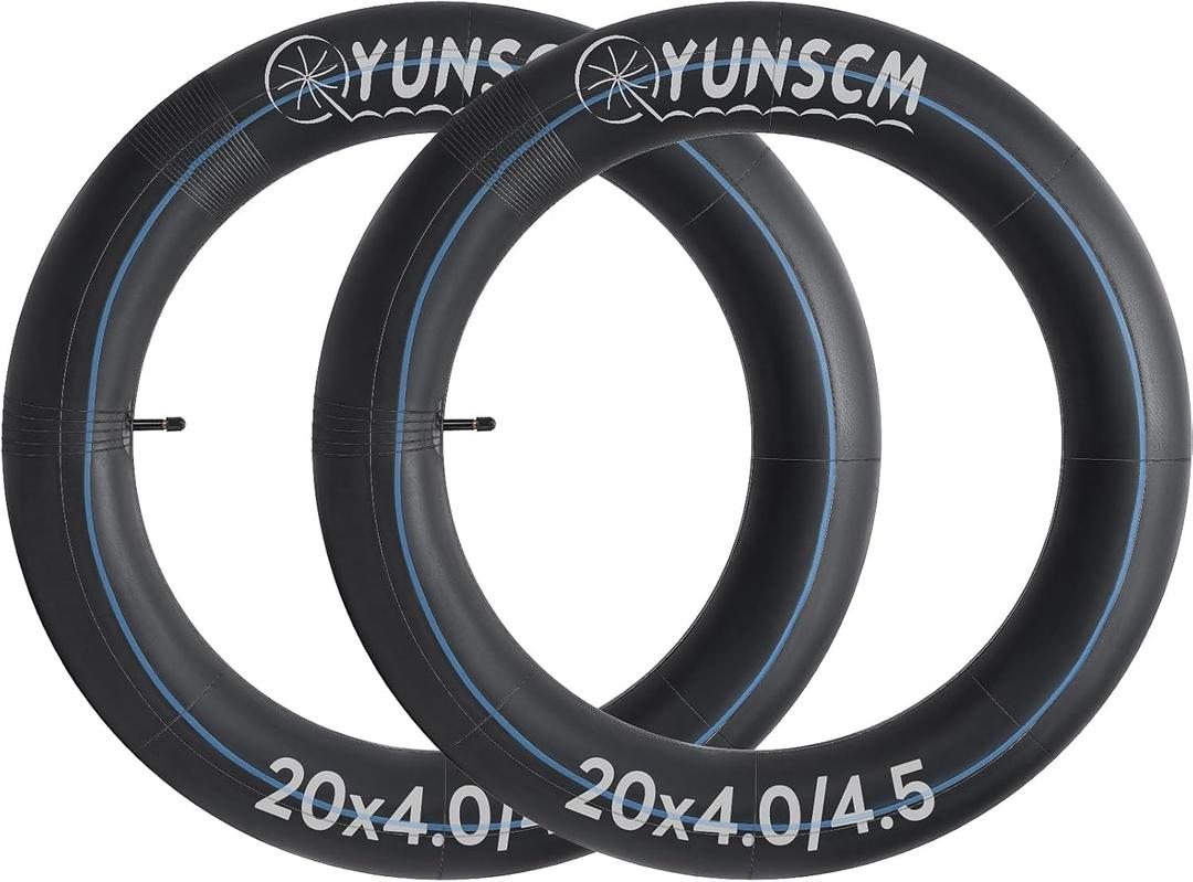 2-PCS 20 X 4.0 Heavy Duty E-Bike Tire Tubes 20x4.0/4.5 AV32mm Schrader Valve (102/114-406) Inner Tubes Compatible with 20 x 4 20x4 1/4 20x4.25 20x4.50 Electric Bike Bicycle Tubes