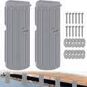 Dock Bumper Fender - Heavy Duty Boat Dock Bumpers for Edge & Side - Marine Fender Guard - Vertical Dock Protection with Stainless Steel Hardware - 2 Pack - Gray