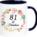 WOSIWULA 81th Birthday Mug, Turning 81 Year Old Gift, 1944 Vintage Coffee Cup, 81th Birthday Gift Idea for Her Women Mom Wife Aunt Sister Grandma Friends, Gift Box Packaging, 11oz