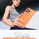 FNTCASE for iPhone 14 Pro Max Case Orange: [Compatible with Magsafe] Solid Matte 14 Pro Max Magnetic Phone Cover with [Full Camera Protection] [Screen Protector] Military Grade Shockproof Protective