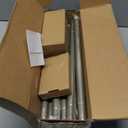 KAMANINA Silver Curtain Rods for Windows 72 to 144 Inches (6-12ft) Long Heavy Duty Curtain Rods, 7/8 Inch Adjustable Drapery Rods with Decorative Netted Texture Finials