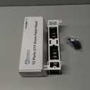 Everest Media 12-Port Keystone Patch Panel (1-Pack) - Removable 6-Port Panels - with 89D Wall Mount Bracket - Vertical/Horizontal Installation - 8 Blank Keystone Jack Inserts Included