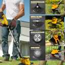 Cordless Weed Wacker for Dewalt 20V Battery(Battery Not Included), with 5 Types Blades, Brushless Motor, Lightweight Grass Trimmer/Brush Cutter