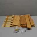 G.a HOMEFAVOR Large Bamboo Fruit Basket, 2-Tier Fruit Bowl for Kitchen Counter, Vegetable Storage Stand for Fruit Shop, 15 mm Thickness (Self-assembly)