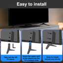 Set of 2 Sturdy TV Stand Legs Anti-Wobble Design for Vizio 50" Class TVs Compatible with D50X-G9/V505-G9/V505-H9/M506X-H9, Easy VESA Tabletop Mount, Includes All Screws (Black)