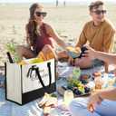 2 x TRSODD Mothers Day Gifts for Grandma Gigi Birthday Gifts for Women Canvas Embroidered Tote Bag and Makeup Bag (Best Grandma Ever-2)