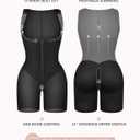 FeelinGirl Fajas Colombianas Moldeadoras Butt Lifting Shapewear Tummy Control Postpartum Faja Body Shaper with Zipper Crotch (Black, XXL)