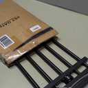 Malier Indoor Dog Gate with Door, 34-55" Extra Wide Full Metal Pet Gate Short Dog Gate for Stairs, Pressure Mount 10'' Tall Small Puppy Low Gate Easy Step Over for Doorways (Black)