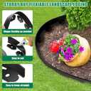 Landscape Edging - Garden Edging Border 120FT 2IN Tall with 160 Stakes, No Dig Lawn Edging for Landscaping for Garden Bed, Yard, Thickened Top Edge (0.15) Flower Bed Border Edging for Outdoor (BLACK)