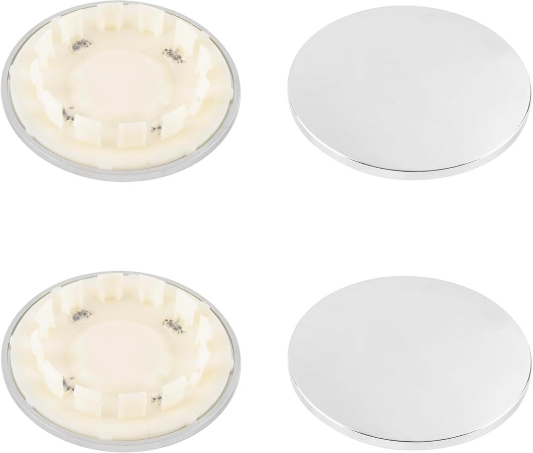 4 Pcs Wheel Center Caps for 2013-18 Dodge Ram 2500 3500 Wheel Rim 97mm(3.81in) Chrome Hub Cap, Replacement 5RK12RXFAA 04726280AA Wheel Cover (OD 97mm(3.82in) ID 68.6mm(2.7in))