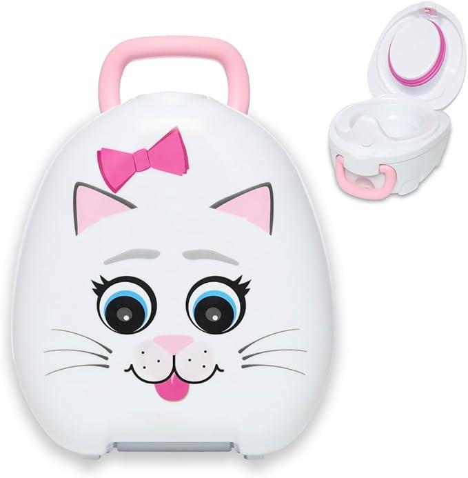 My Carry Potty - Pink Dragon Travel Potty, Award-Winning Portable Toddler Toilet Seat for Kids to Take Everywhere
