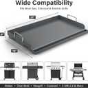25" x 16" Cast Iron Flat Top Griddle - 23lb Heavy Duty - Oil Coating Non-Toxic - High Sidewalls Universal Grill Insert Fits Gas/Charcoal/Electric Grills for Weber Charbroil Nexgrill