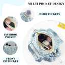 Small Gym Bag for Women, Mini Crossbody Gym Bag with Detachable Strap, Floral Tote Bag with Wet Pocket for Sport Work Fitness Travel