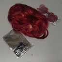 PLULON Burgundy Bob Wig with Heart Sunglasses and Hair Cap for Women, Short Bob Wigs Synthetic Colored Funny Cosplay Hairpieces for Women Men Daily Bachelorette Halloween Costume Party Decorations