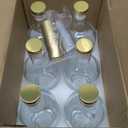 Clear Glass Bottles 12 oz - 375ml [Pack of 6] for Wine Beverages Drinks Oil Vinegar Kombucha Beer Water Soda with Cork Stopper Airtight Lid