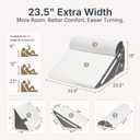 Adjustable Wedge Pillow Set for After Surgery, 3PCS, White/Dark Grey, 9&12 Inch + 1 Head Pillow