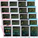 Zhehao 20 Pack LCD Writing Tablet for Kids: 8.5 Inch Colorful Drawing Doodle Boards - Reusable Erasable Doodle Board Educational Learning Toys Gifts for Toddlers Ages 3-8 Party Favors(Pastel,Classic)