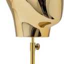21 Inch Adjustable Mannequin Head Wig Making Head Metal Head Wig Hat Glasses Display with Detachable Stand Vintage Style Holder (Gold)