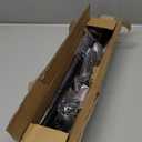 2 Pack Black Curtain Rods for windows 32 to 48 inch, 5/8 inch Splicing Heavy Duty Metal Curtain Rod Set with Brackets