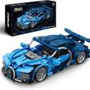 1:18 Technic Super Sports Cars Model Sets - 423 PCS Blue MOC Building Block Car Raceing Engineering Toys - Gift Idea for Adults Boys Girls for Play and Display Collection