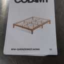 COLAMY 12 Inch Wood Platform Bed Frame，Sturdy King Size Bed Frame with Wood Slat Support, No Box Spring Needed, Easy Assembly, Espresso