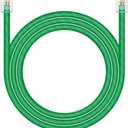 NECABLES CAT5E RJ11 Data Cable DSL Cable 15ft Heavy Duty High-Speed for DSL Modem UTP Compatible with ATT RJ11 6P4C Male to Male Green - 15 Feet
