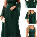 BeryLove Formal Wedding Guest Sequin Prom Dresses Cocktail Evening Lace Elegant Mother of The Bride Dress S