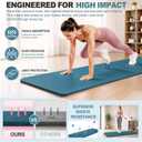 HULKFIT High Density Non Slip Yoga Mat, Extra Thick Exercise Mat with Carrying Strap, for Pilates, Fitness, Home Gym & Floor Workouts - Multiple Thickness & Multiple Color