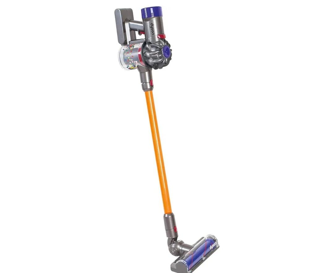 Casdon Dyson Cordless Vacuum Interactive & Officially Licensed Toy Dyson Vacuum For Children Aged 3+ Realistic Role-Play Fun, Purple and Orange