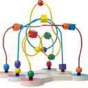 Melissa & Doug Classic Bead Maze - Wooden Educational Toy Wooden Bead Maze Toy for Toddlers Ages 3+