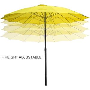 6.5ft Outdoor Patio Umbrella Garden Sunshade Parasol Sun Umbrella With Sturdy Pole And Fade Resistant Canopy,Yellow