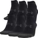 Under Armour Adult Performance Tech Low Cut Socks (3 and 6 Pack) (Large, Black (6-pairs))