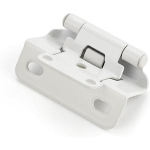 Ravinte 2 Pack 1 Pairs Semi-Overlay 1/2 inch Self-Closing Face Frame Cabinet Hinges White Half Wrap-Around Kitchen Cabinet Door Hinges Face Mount Cabinet Hardware
