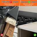 Stove Gap Covers Stainless Steel (2PCS),Stove Gap Filler,Range Trim Kit,Stove Gap Guard for Kitchen Oven Between Stovetop and Counter,Easy Clean Heat Resistant,Adjustable Length 13.8'' to 27.5'',White