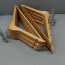 Wooden Hangers 30 Pack, Heavy Duty Wood Hangers for Coats, Suits, Jackets, Closet & Pants Durable Premium Wood Hangers with 360-Degree Rotatable Hook and Notches, Natural