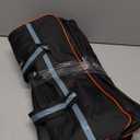 Expandable Extra Large Travel Oxford Duffel Bag with Wheels Waterproof Lightweight Traveling Foldable Suitcase (Black)