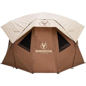 Gazelle Tents Backcountry T5 All-Season Hub Tent Quick 90-Second Setup, Heavy-Duty 300D Ripstop Fabric, HVAC Port, 4-Season Shelter for Overlanding, Camping, and Basecamp Adventures, GBC50WN
