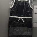 Adrianna Papell Women's Bow Crepe Short Dress (14, Black/Ivory)