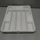 Aujen Silverware Organizer - Expandable Kitchen Drawer Organizer, Adjustable Utensil Organizer, Cutlery Tray for Forks, Knives, Multipurpose Kitchen Organizers and Storage Solution, White, Large