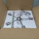 Livex Lighting 46135-91 3 Light Brushed Nickel Chandelier (Brushed Nickel W/ Bronze Accents)