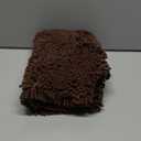 Smiry Luxury Chenille Toilet Rugs U-Shaped 24x24, Soft Absorbent Non-Slip Contour Bathroom Rugs for Toilet, Machine Washable Contoured Bath Mats, Brown