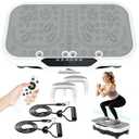 Zoomsnail Vibration Plate Exercise Machine, 8000 Vibrations/ min Adjustable Fitness Platform, 400 Lbs Capacity Whole Body Workout Extra Large Size Platform with Bluetooth for Weight Loss, Women & Men