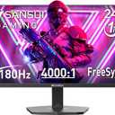 SANSUI 24 Inch Gaming Monitor 200Hz 180Hz 1Ms FreeSync HDR 110% sRGB FHD 1080P Computer Monitor HDMI DP Ports Eye Care Frameless VESA Mount Cable Management (ES-G24F4L HDMI Cable Included)