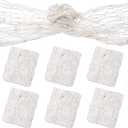 6 Pack Natural Fish Net Decorations, 79x40 Inch Cotton Fishnet Beach Theme Decor for Pirate Party for Home Bedroom Indoor and Outdoor Wall Hanging