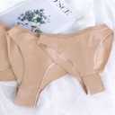 Daydance Girl's Women's Ballet Briefs Tan Cotton Seamless Dance Underwear for Gymnastics, Daily Life (4-6 Years)