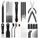 3D Printer Tools Kit Essential, 3D Printing Tools Kit, 3D Printer Accessories, Deburring Tool, Wire Cutter, Drill, Scraper for Remove, Smoothing, Finishing, Deburring, Craving, Drilling