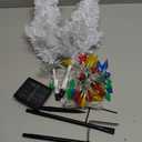 White Solar Powered Mini Christmas Trees, 40 inch Waterproof Solar Power Christmas Trees, Solar Christmas Tree Lights Holiday Decorations, Outdoor Courtyards, Gardens, Lawns, Small Path Lights (2Pcs*D)