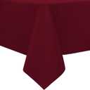 sancua 100% Waterproof Rectangle PVC Tablecloth - 60 x 84 Inch - Oil Proof Spill Proof Vinyl Table Cloth, Wipe Clean Table Cover for Dining Tables, Buffet Parties and Camping, Burgundy